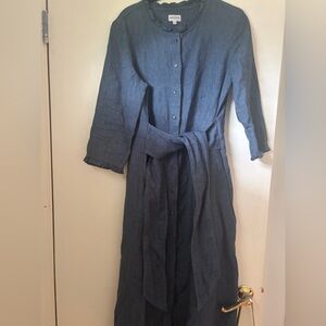 Brora Blue Linen Dress